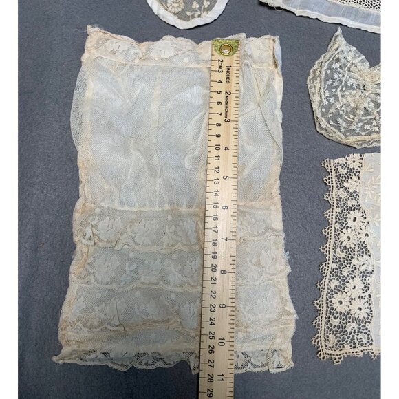 Victorian-Era Antique Lace Garments Set - Bibs Yokes & Panels - Picture 15 of 16
